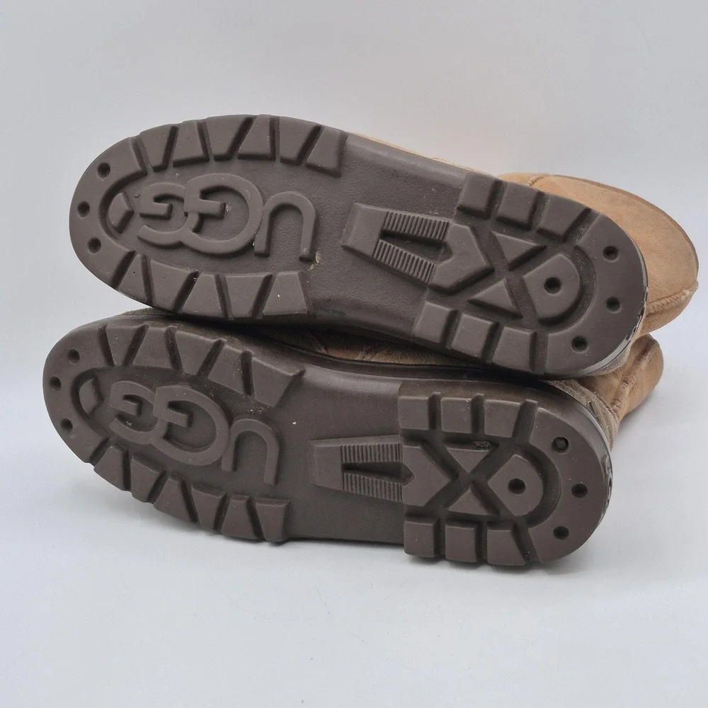 UGG Australia‎ Boots Womens Size 8 Brown Suede Shearling Lined Mid Calf Winter